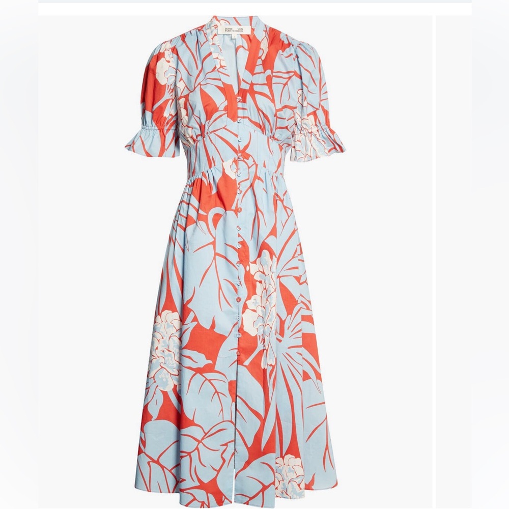 DVF short sleeve cotton dress Almost New